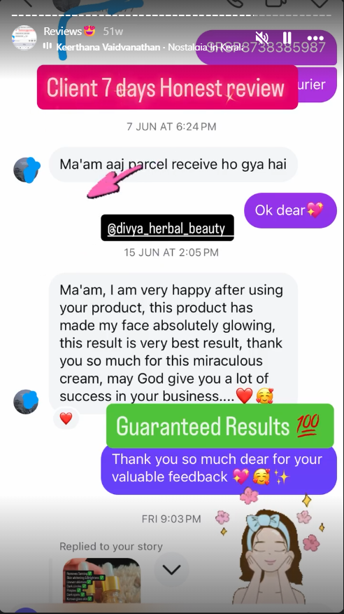 WhatsApp feedback screenshot