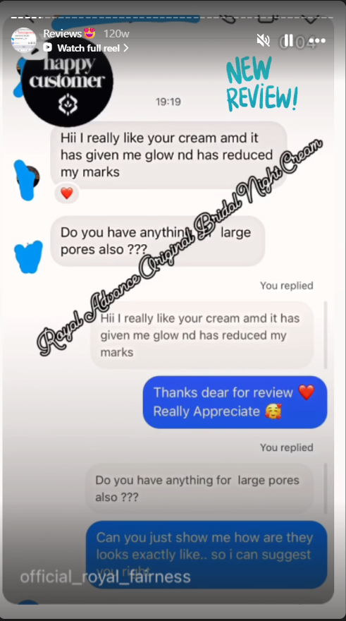 WhatsApp feedback screenshot