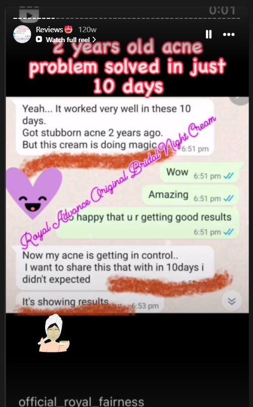 WhatsApp feedback screenshot